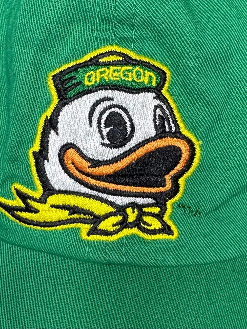Oregon Ducks Green Duck Logo Baseball Cap